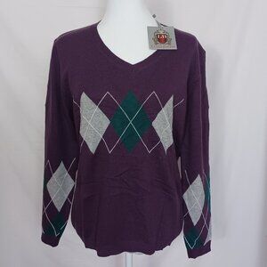 NWT! Womens Luigi Baldo Cashmere/Silk V-neck Sweater